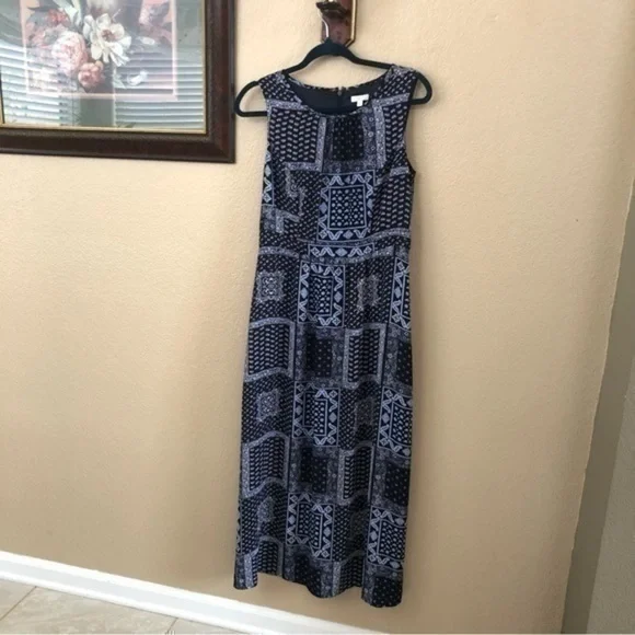 Talbots Printed Maxi Dress Size 8P - Picture 1 of 3